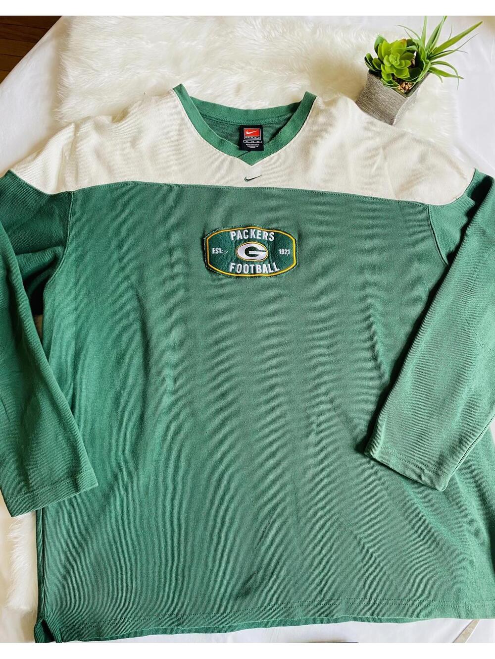 Nike Team Green Bay Packers Football Long Sleeve Shirt Size XL